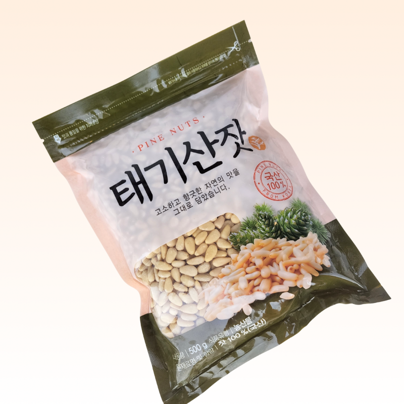 태기산잣,국내산 태기산잣(500g) 황잣 백잣