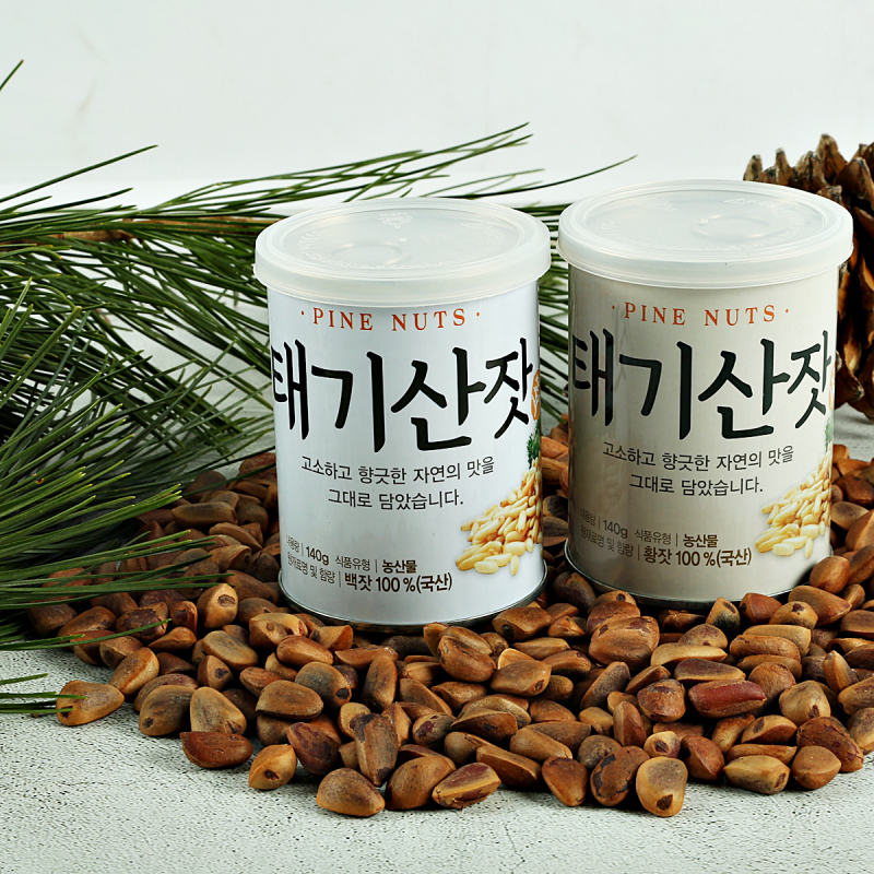 태기산잣,국내산 태기산잣 잣선물세트 5캔 700g 황잣 백잣 견과류 산지직송