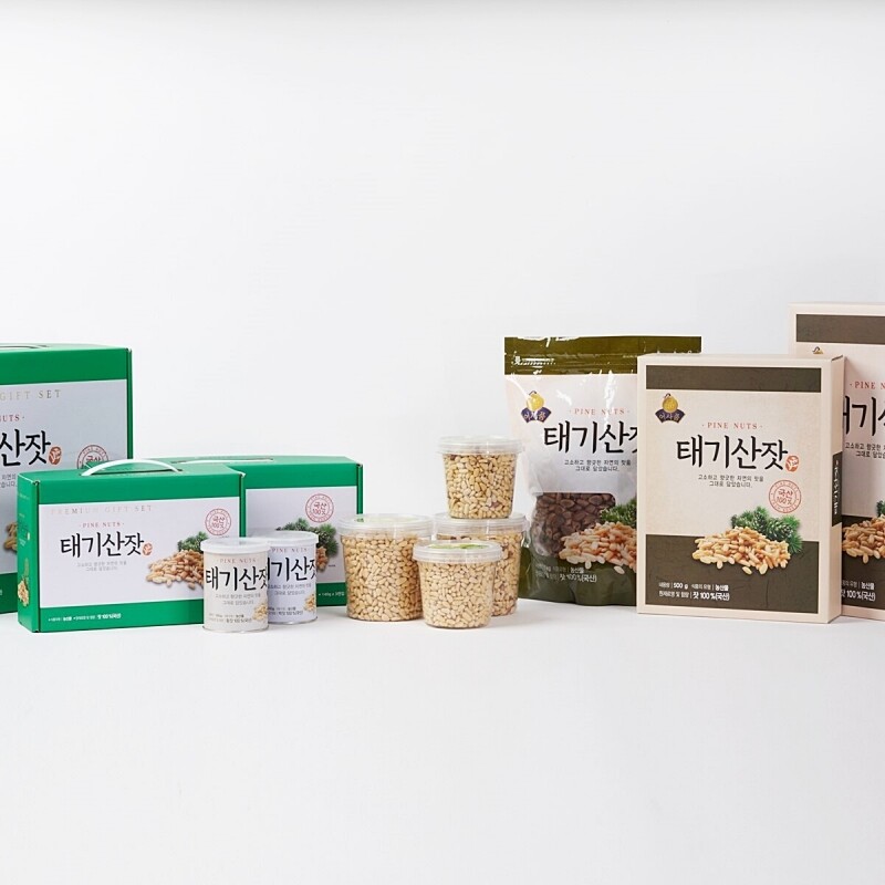태기산잣,국내산 태기산잣 잣선물세트 5캔 700g 황잣 백잣 견과류 산지직송